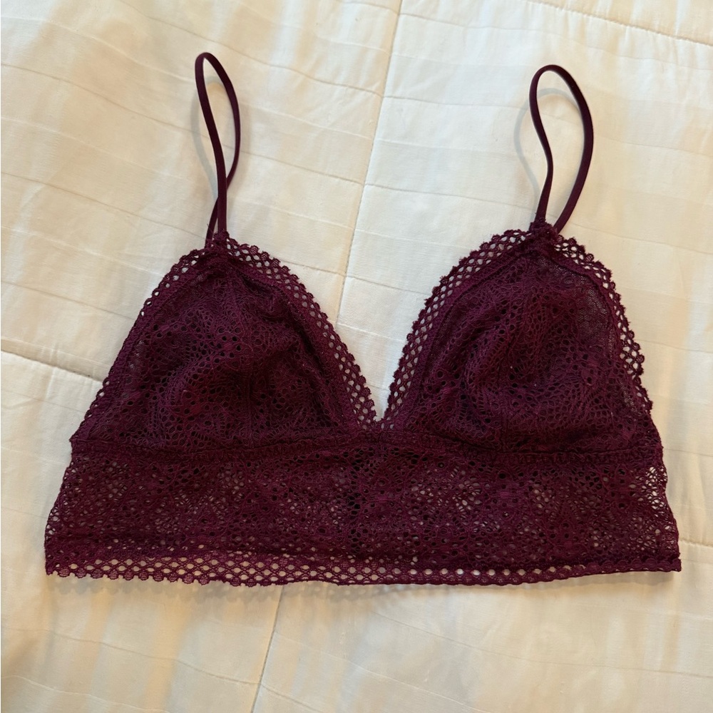 Victoria's Secret Lace Bralette - Deep Burgundy
